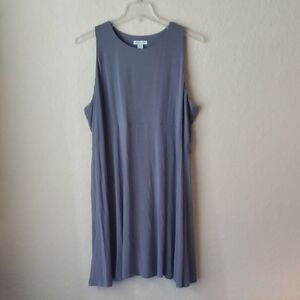 Athleta 2X Santorini High Neck Solid Heather Gray Dress